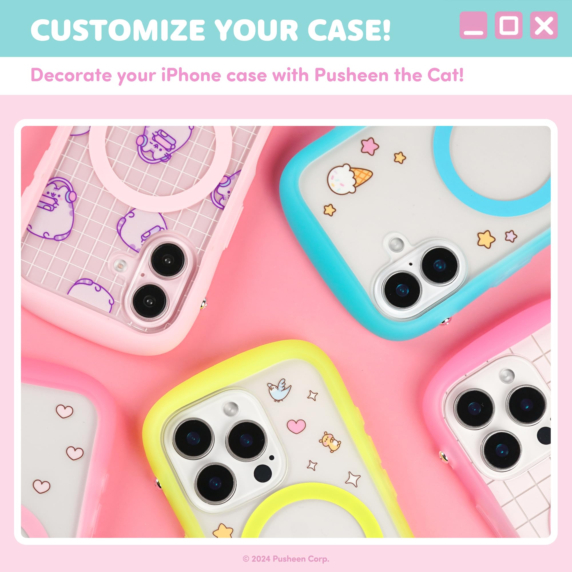 Amazon.com: iFace Pusheen the Cat Reflection Clear Phone Case