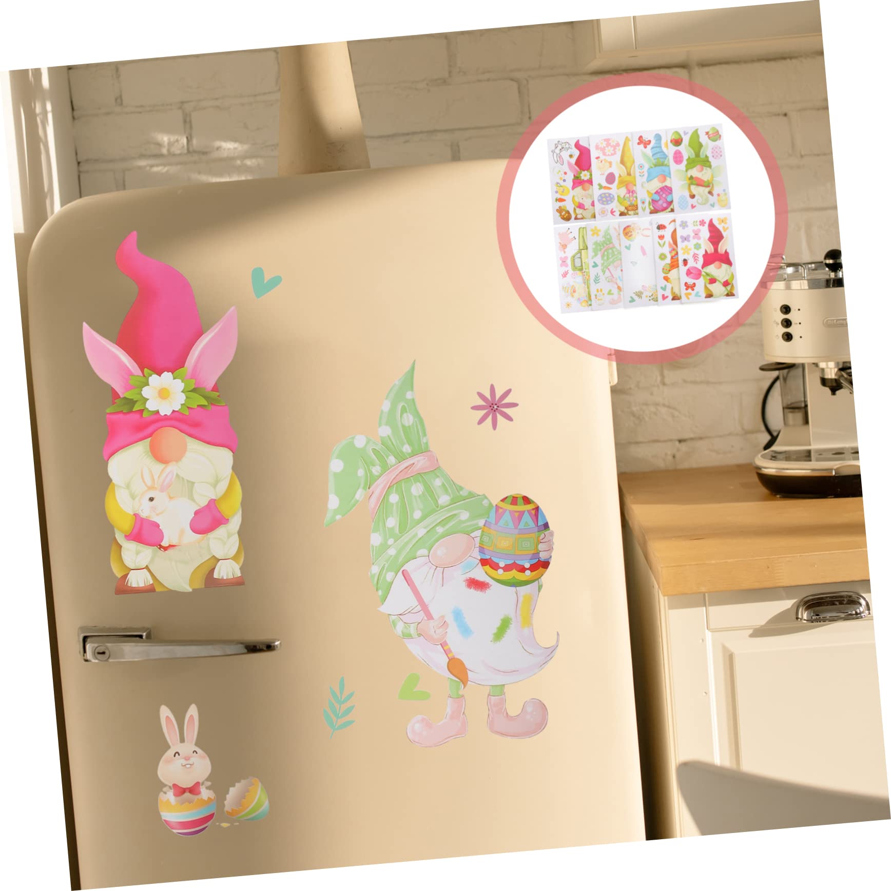 MAGICLULU 5 Sätze Fensteraufkleber Zu Ostern Fensterdeko Ostern Fensteraufkleber ern Wandtattoos Mattierte Fensterfolie Cartoon-aufkleber Für Glasfenster Pvc 9 Blatt * 5