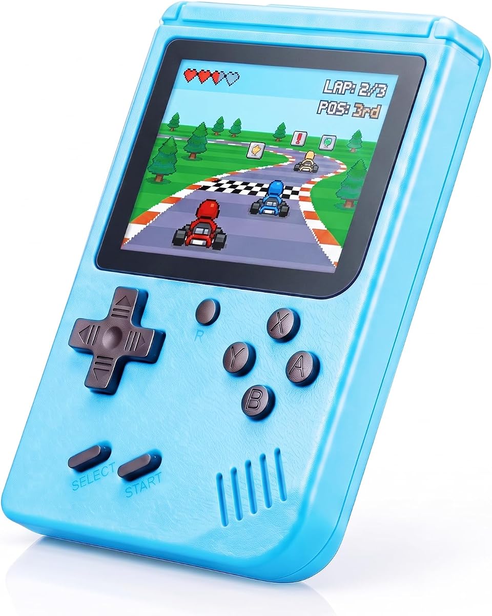 Consola de juegos portátil retro, 400 videojuegos clásicos integrados, mini emulador de videojuegos portátil con pantalla IPS de 3,0 pulgadas y batería recargable, reproductor de dispositivos de juegos retro