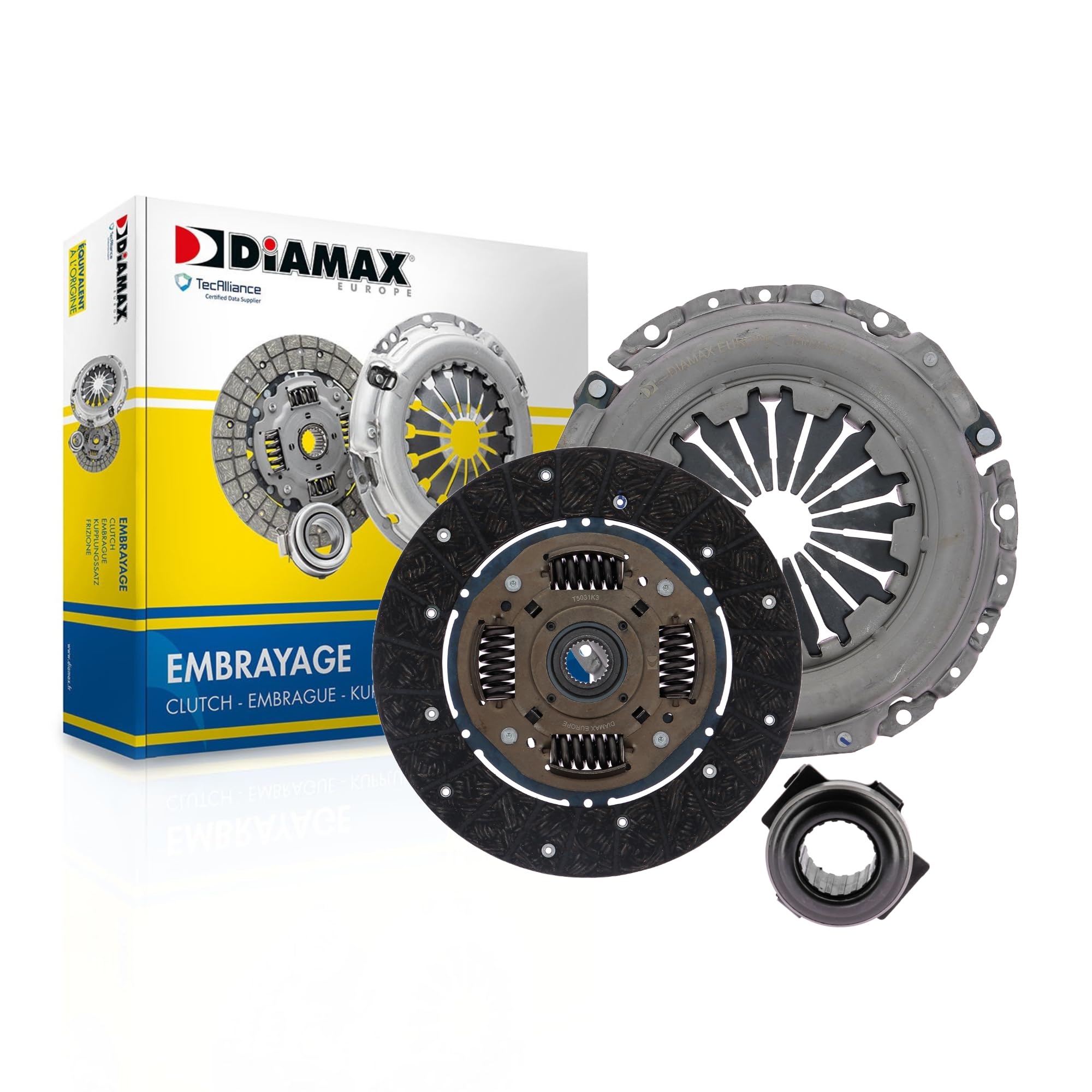DIAMAX Kit de embrague con cojinete de desembrague Compatible con RENAULT Clio 2 Hatchback BB, CB T5031K3