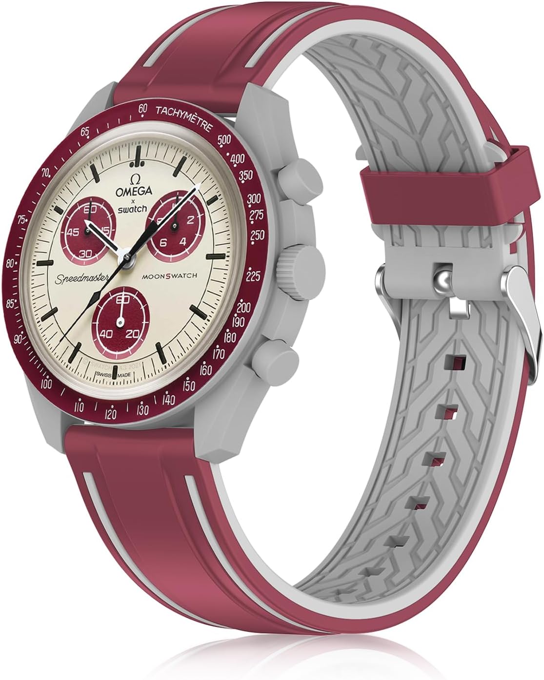 Silicone Band Compatible with Moonswatch,Soft Waterproof Quick Release Rubber 20mm Replacement Watchband for Omega X Swatch Moonswatch Speedmaster/Rolex/SEIKO for Women Men.