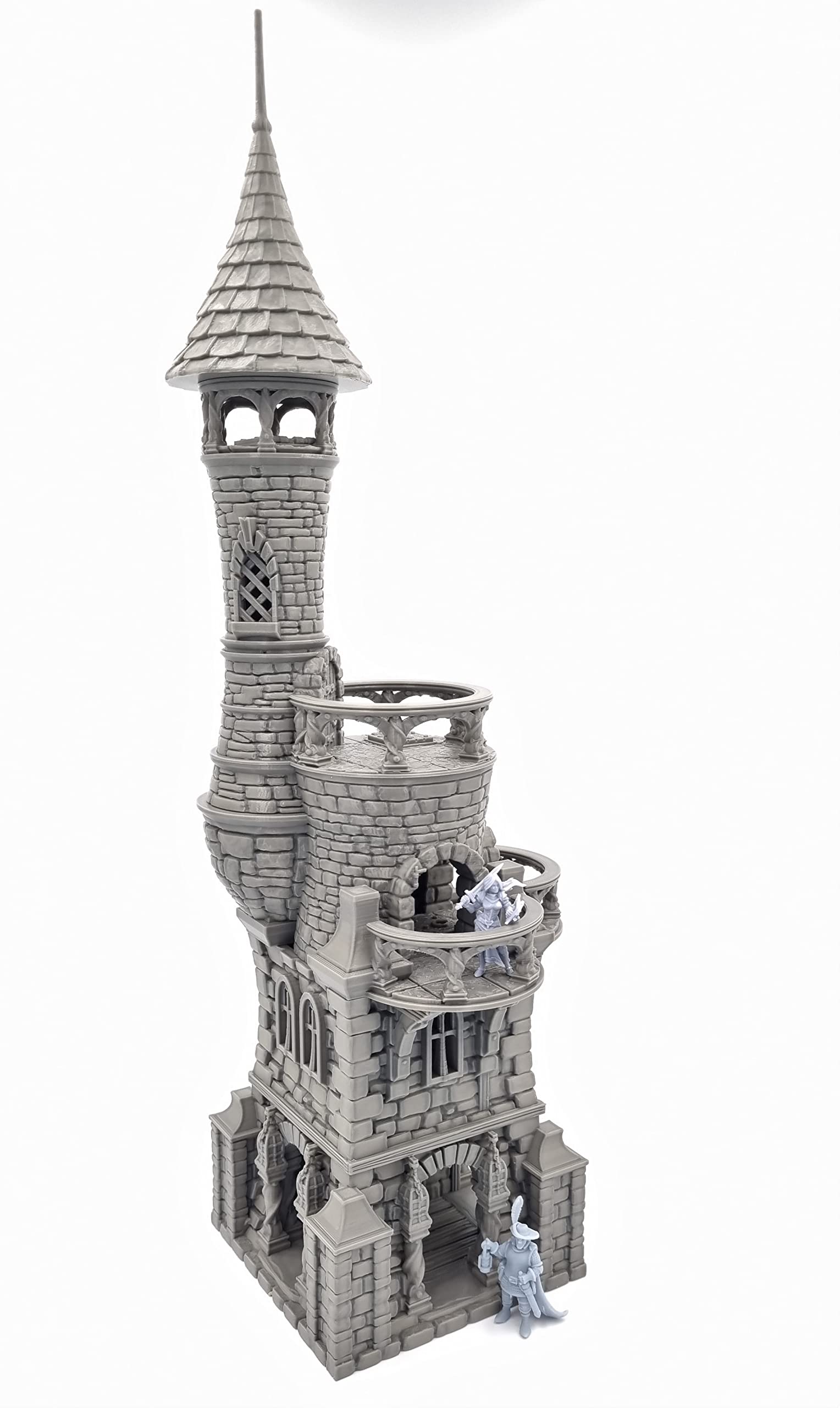 QP3D - Casa Raven Torre - Fantasy Building Piano Palcoscenico per Tavolo e RPG 28-32mm Miniatura Wargame Props DnD D & D, 3D Stampato e Verniciabile