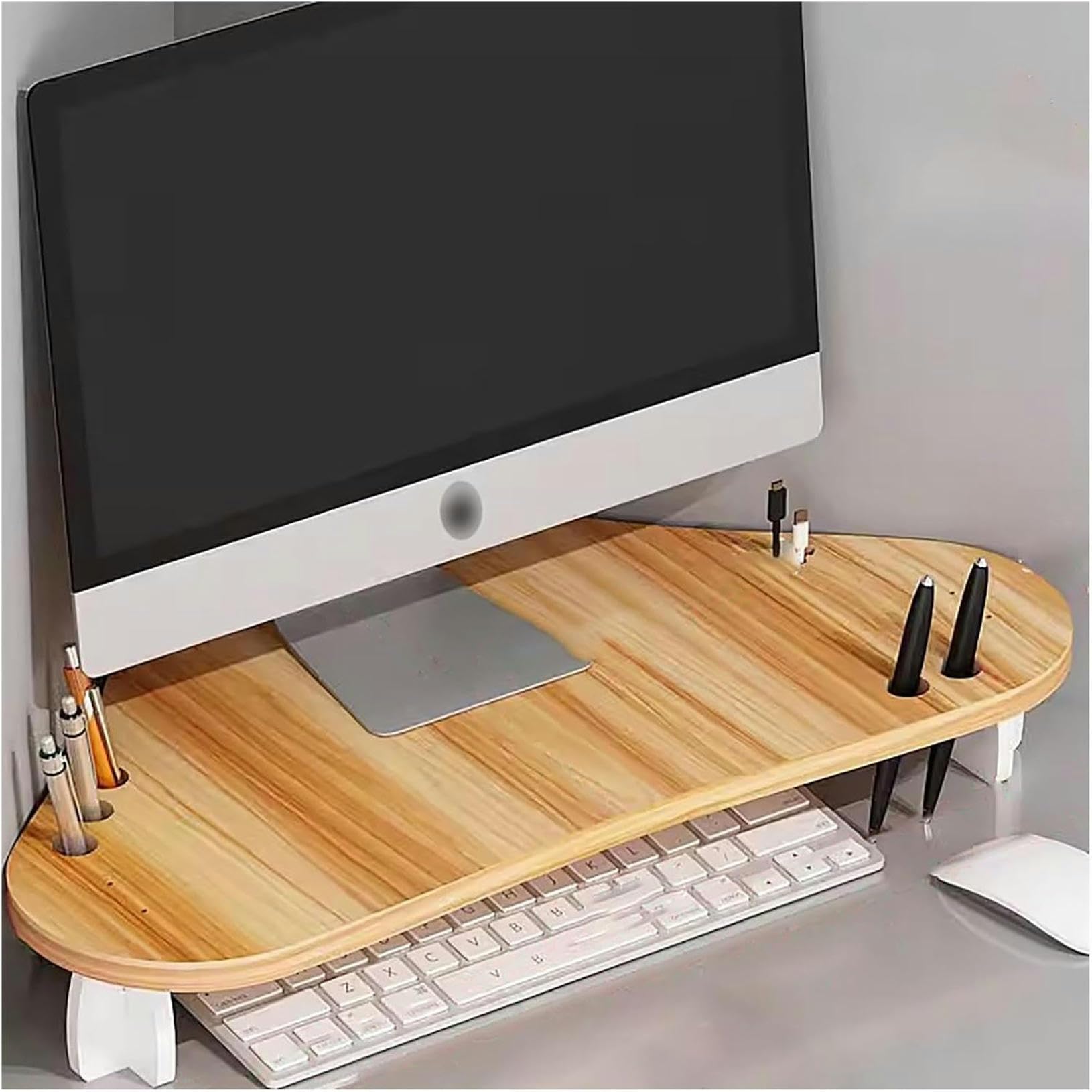 Organisateur de bureau d'angle pour petit espace et télétravail efficace