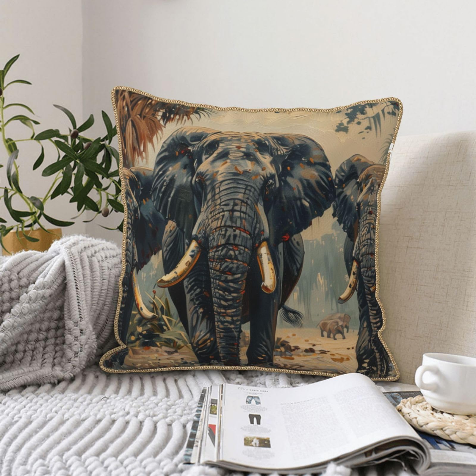 Amazon.co.jp: ぞうさん クッションカバー 18