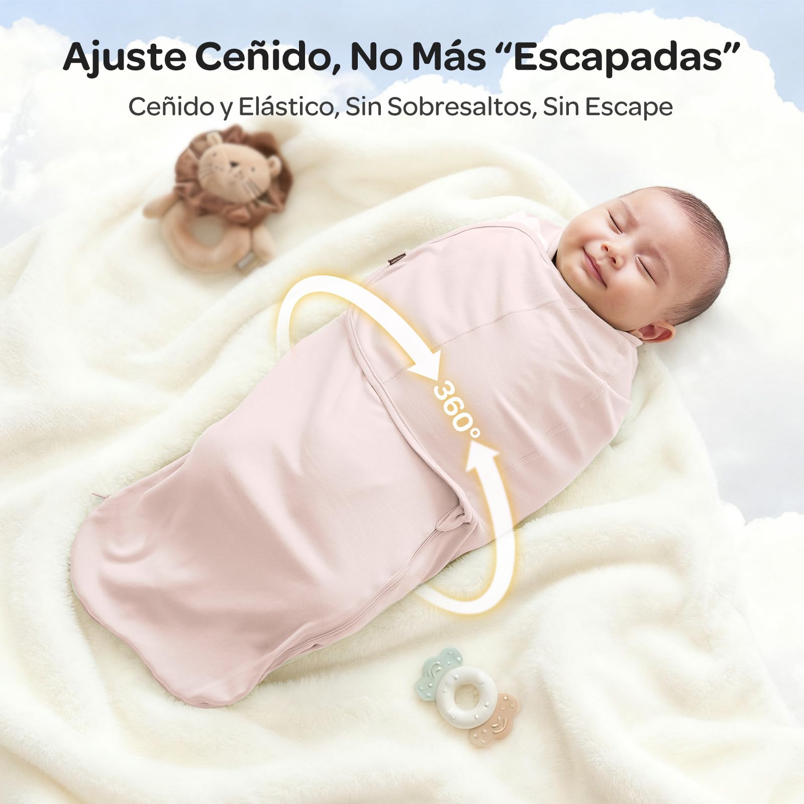 momcozy Saco para bebé de 0 a 3 Meses, Cierre silencioso, para Padres recién Nacidos, Reduce el Reflejo de Miedo, indispensable para recién Nacidos de 0 a 3 Meses, Paquete de 2 — view 7
