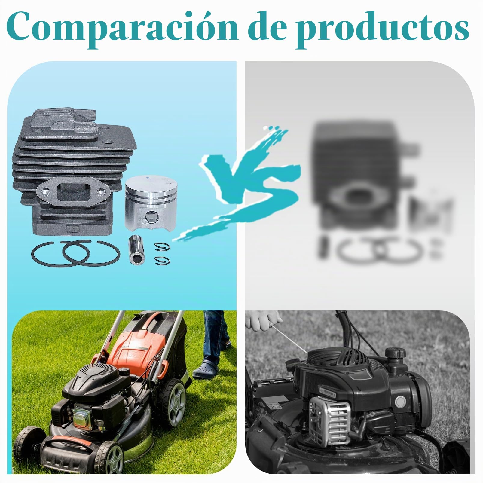 38mm Pistón de Cilindro para Stihl FS160 FS180 FS220 FS280 FS290 con Tambor de Embrague de Carburador pieza de Repuesto 4119 020 1204