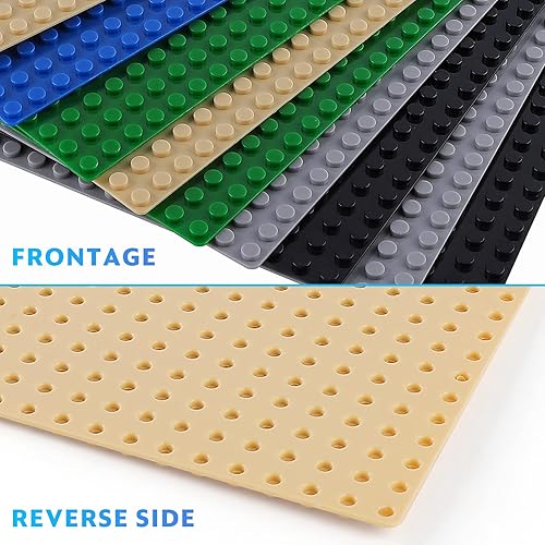 Miniatura 6 de Pokiiulk Placas de construcción clásicas, paquete de 20 ladrillos de construcción grandes de 10 x 10 pulgadas, compatibles con todas las principales