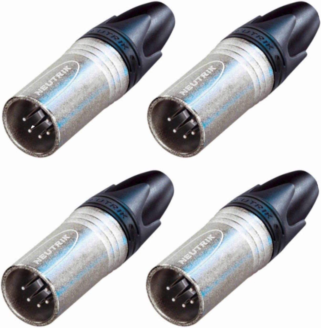 DREYPAL NC5MXX 5 Pin DMX Plug Lighting Male XLR Cable Connector Nickel/Silver (4 Neutrik NC5MXX 5 Pin DMX Plug Lighting Male XLR Cable Connector Nickel/Silver) c