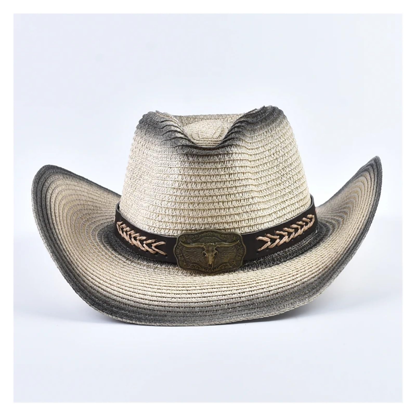 Cappello Cowboy Straw Hat for Women Men Summer Style Beach Cowboy Foldable Windproof Rope Sunscreen