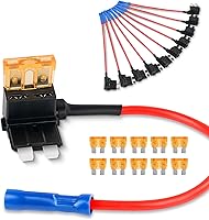 Vista 11 de Nilight 10 unidades Micro 2 fusible TAP de 12V para añadir a un circuito, adaptador de hoja ATR con portafusibles de 20A II, adaptador de circuitos