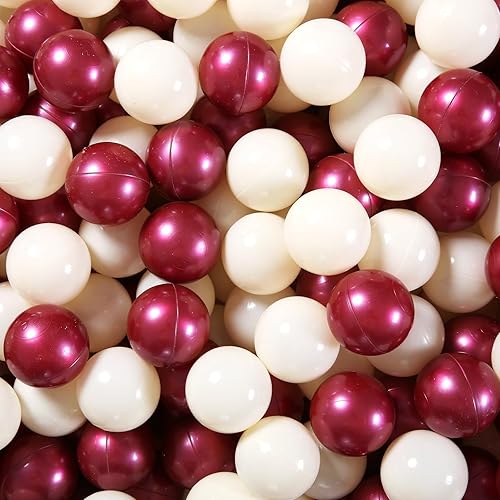 GUESVOT Pelotas de juego suaves  Pelotas de plástico a prueba de aplastamiento para hoyo de pelotas, juego de 100 piezas para niños pequeños,