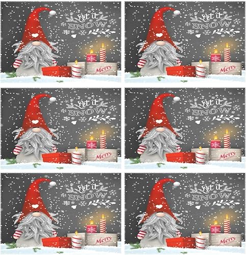 Miniatura 6 de Wamika - Manteles individuales de diseño de rayas, diseño de corazones y flores, antideslizantes, lavables, resistentes al calor, para cocina,