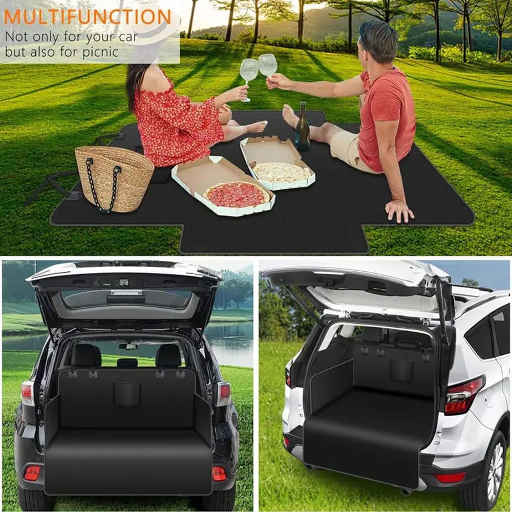 Telo Auto per Cani Bagagliaio per VW Beetle Phaeton Multivan Magotan Touareg, Robusto Coprisedile Auto Coperta con Laterale Paraurti Protezione