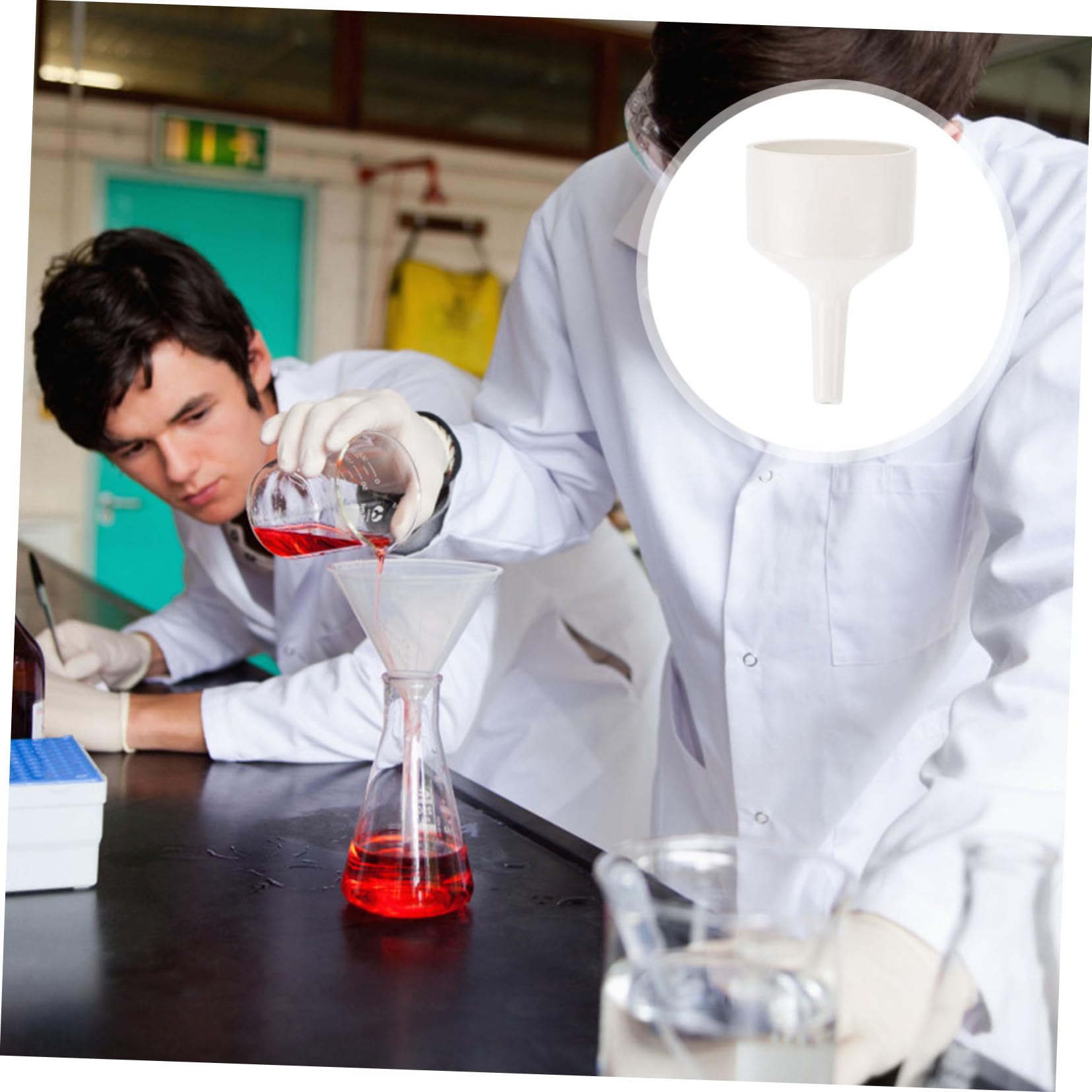 Imbuto Ceramico da Laboratorio 1 Pezzo Bianco Rotondo | Filtrazione Sperimentale, Struttura Durata Chimica Elevata, Strumento Tecnico per Ceramica