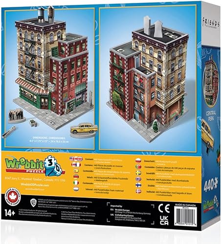 Miniatura 11 de Wrebbit3D Friends - Rompecabezas 3D modelo de Central Perk | 440 piezas de rompecabezas reales | Construye el icónico café de la serie de televisión