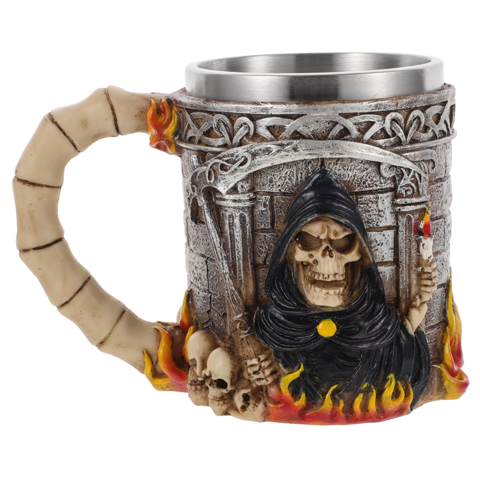 Taza de calavera para decorar mesas de terror sin usar plástico