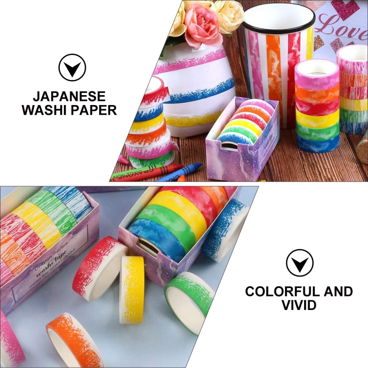 EXCEART 18rollos Cinta Washi Decorativa De Cinta Adhesiva para Manualidades y Scrapbooking Pies De Diseño Creativo para Decorar Diarios Tarjetas y Proyectos DIY