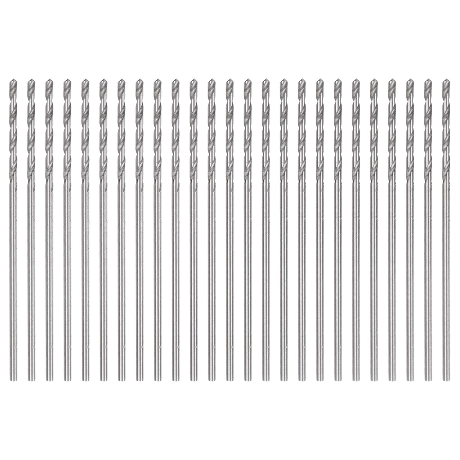 HARFINGTON 25pcs Micro Jobber Twist Drill Bits #68 0.75mm / 0.03" High Speed Steel HSS Mini Drilling Bit Tool for Stainless Steel Aluminum Wood