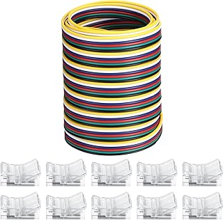 Sponsored Ad - 10 Packs Solderless LED Strip Connector, Transparent Track Lighting Connectors, Wire Strip Lights, 16.4 Fee...