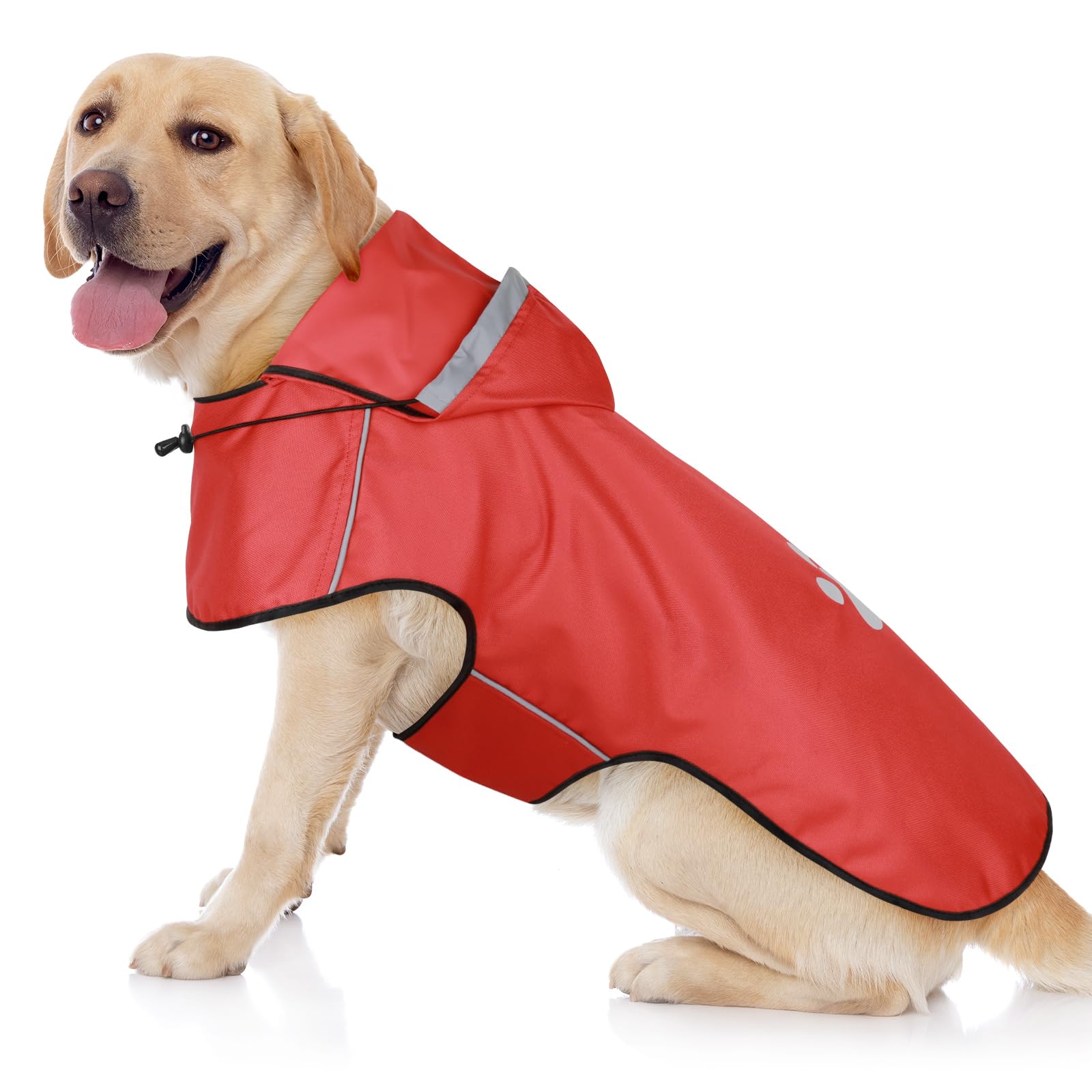 Manteau de pluie pour chien pour balades sous la pluie en sécurité avec un grand chien XL
