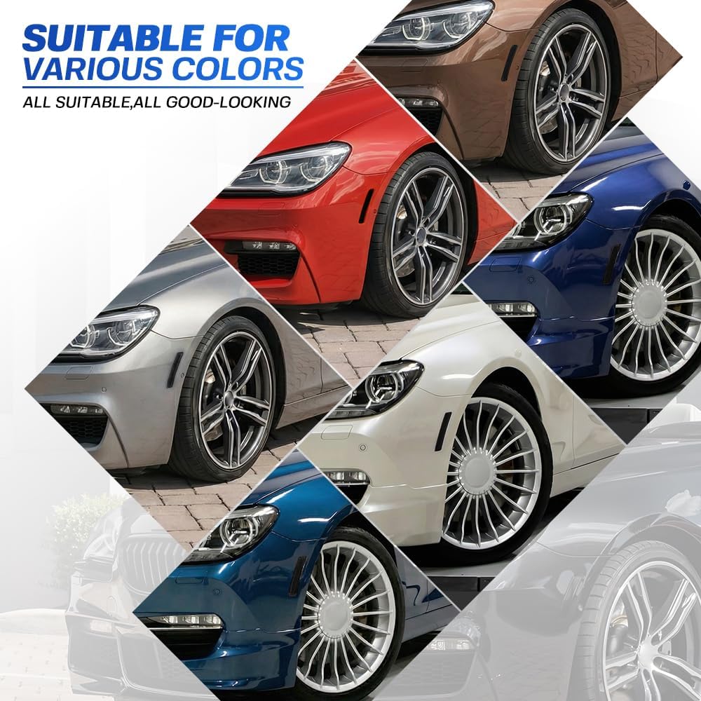 Black Side Markers Reflector Lens for 2011-2016 BMW 5 Series F10 Sedan M5 525i 528i 530i 535i 545i 550i 2012-2018 BMW 6 Series F12 F13 F06 M6 640i 640iX 650i 650iX Front Bumper Turn Signal Reflection