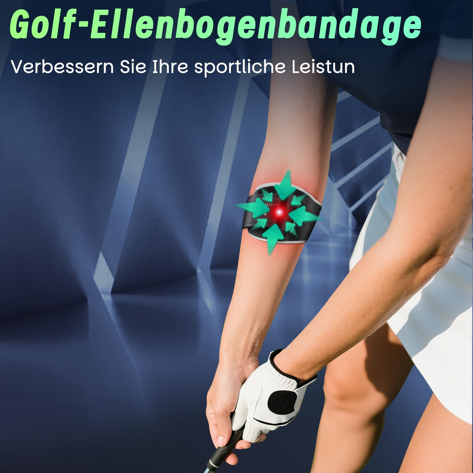 Ellenbogenbandage Tennisarm Bandage Testsieger Leichte Manschette für Tennisarm Golferarm Bandage Rechts und Links mit EVA-Futter Einstellbare Ellbogenschoner Epicondylitis Spange Herren Damen