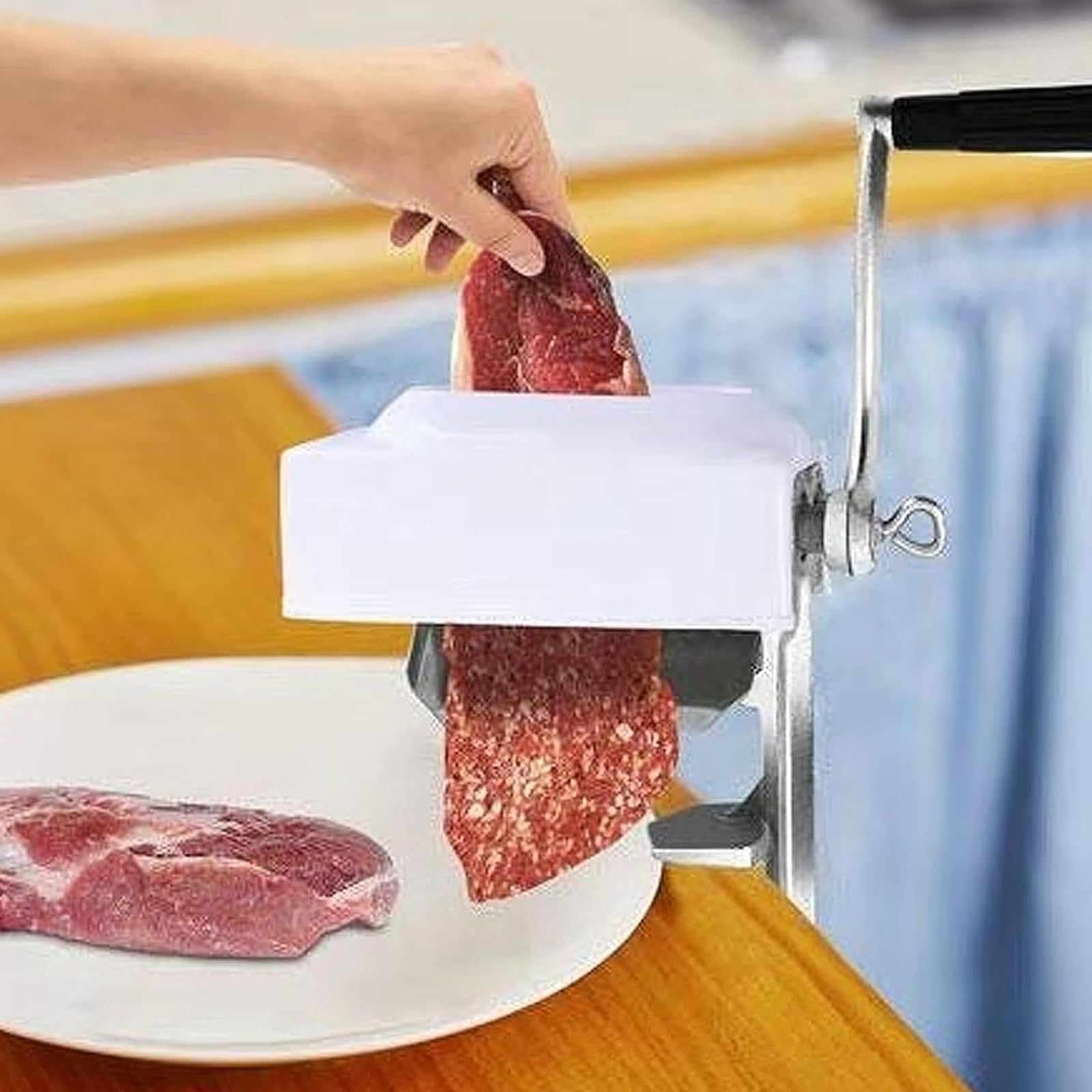 Batticarne, robusto batticarne per uso domestico, bistecca a manovella, strumento per carne, porticaffettatrice antiaderente, batticarne