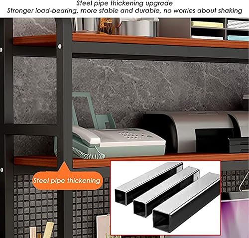 Miniatura 5 de Estante organizador de almacenamiento de escritorio, estante de almacenamiento de oficina, estantería de escritorio de 3 niveles para escritorio de