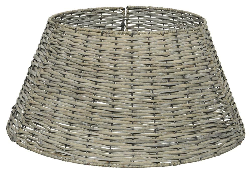 Christbaumständer Abdeckung Rattan Grau Weihnachtsbaumständerhülle teilbar 70 cm