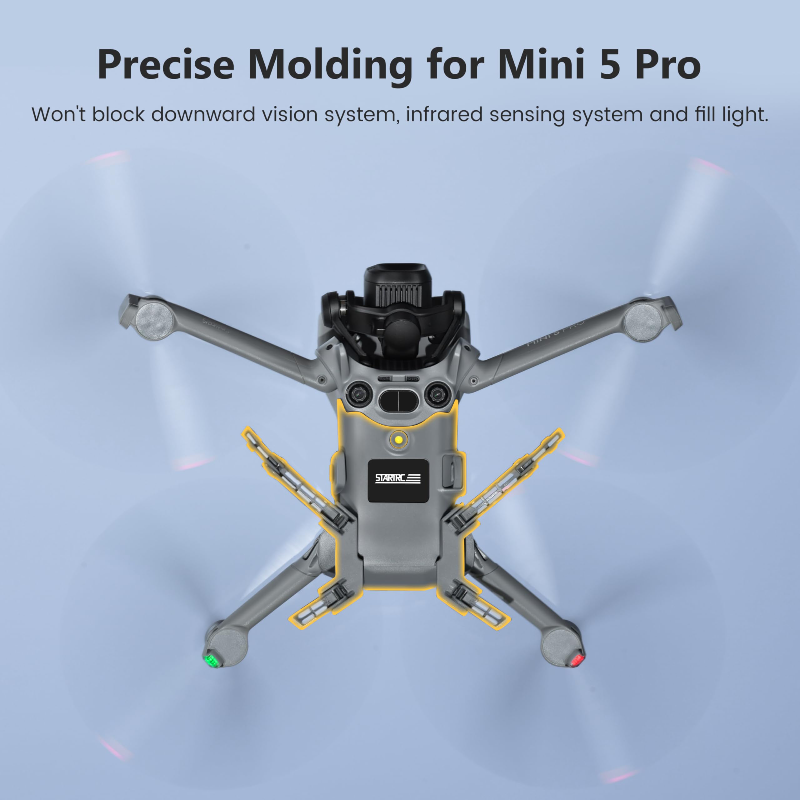 STARTRC Nóżki do lądowania DJI Mini 5 Pro, rozszerzone podwozie do lądowania Gear do DJI Mini 5 Pro Fly More Combo