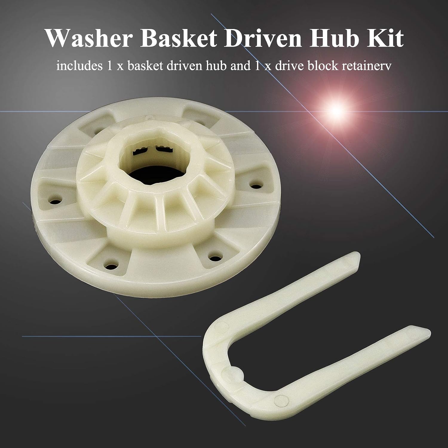 W10528947 Basket Driven Hub Kit (Upgraded Version)- Compatible with May-tag Whirlpo.ol Ken.more Washers - Replaces W10528947VP / W10396887/AP5665171 /PS6012095