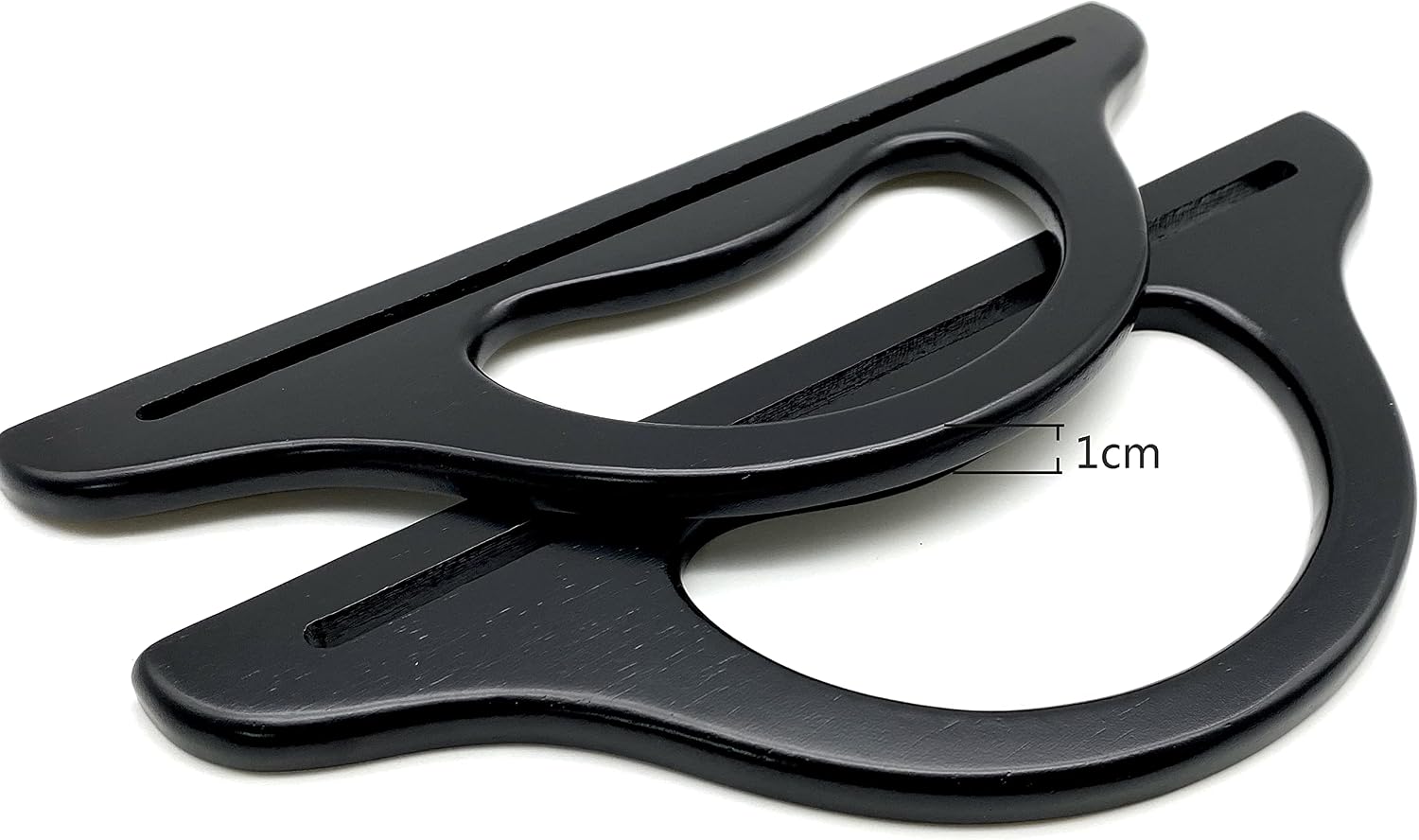 Black, 11 1/2 inch/30cm Wooden Purse Handles, Purse Handles Handbag Handle for Bag Making, Purse Making, Handle Replacement, a Pair (2 Pieces) per lot, M40