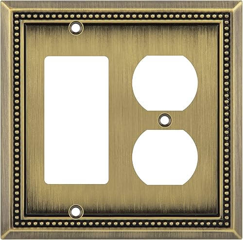 Vista 537 de Henne Bery Sunken Pearls - placa decorativa de pared para interruptor (Palanca simple, 2 unidades, níquel satinado)