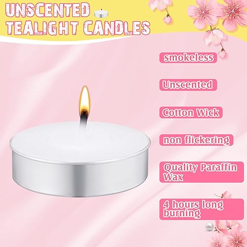 Miniatura 3 de 800 velas blancas sin perfume a granel, 4 horas de tiempo de combustión, mini velas votivas de parafina sin goteo de larga duración para el hogar,