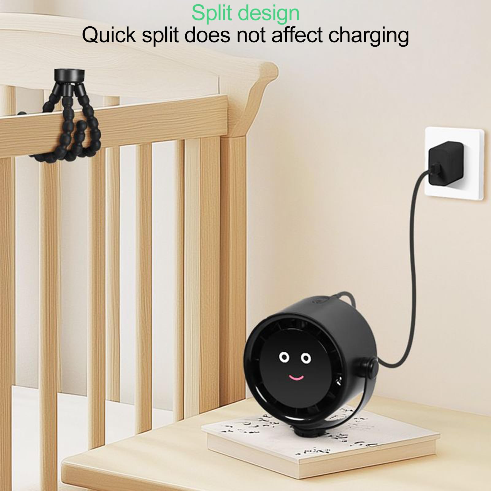 Ventilatore Da Passeggino Ricaricabile Ventilatore Portatile Raffreddante | Accessorio Essenziale per Bambini 5 Velocità Ricaricabile per Campeggio Bicicletta Esterno Lettino Spiaggia