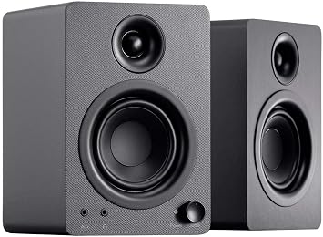 Monoprice DT-3 50-Watt Multimedia Desktop Powered Speakers Perfect Complement to any Home, Office, Gaming, or Entertainment Setup,black