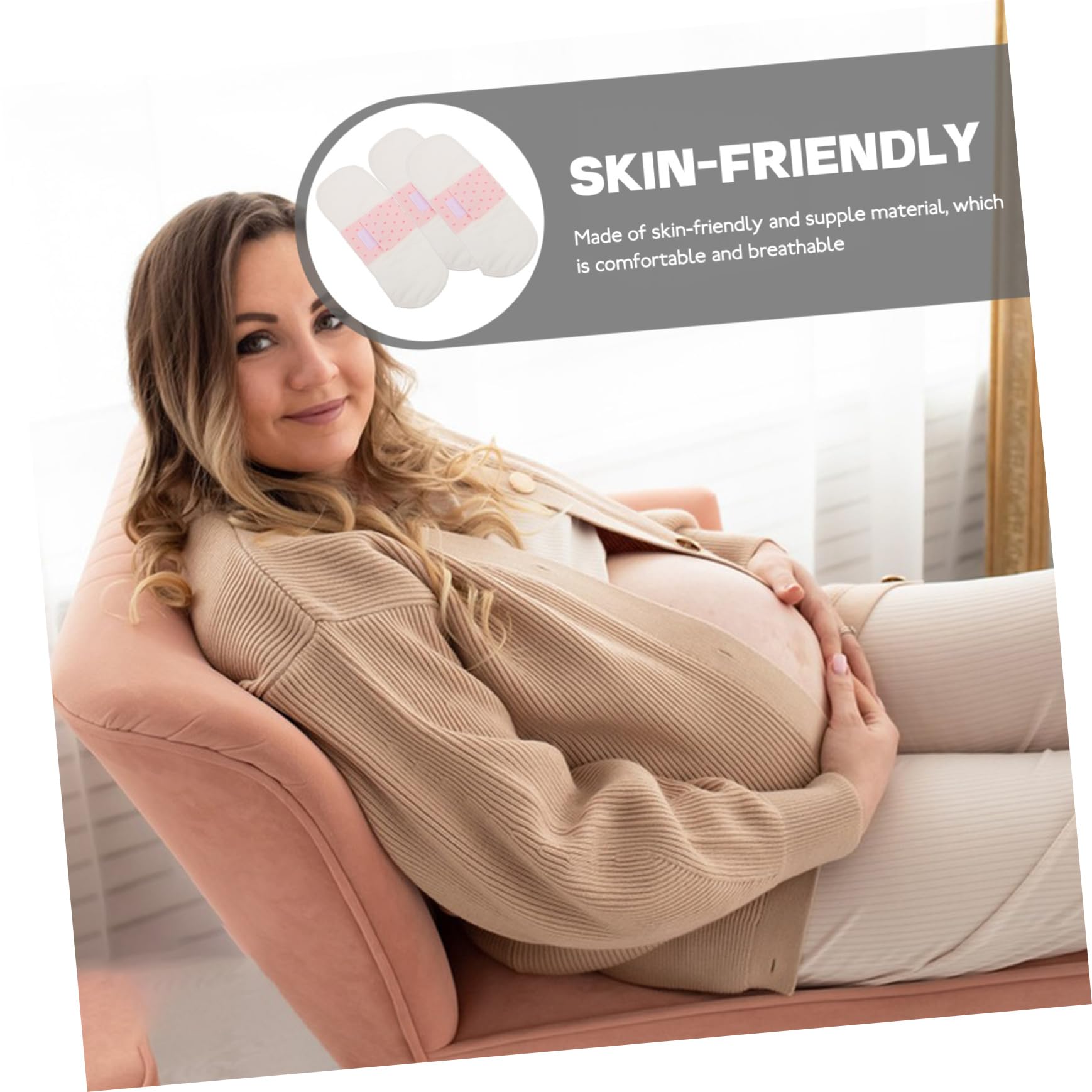 Healeved 12piezas Compresas Menstruales Reutilizables De Algodón Lavables Impermeables y Absorbentes Para Viajes y Uso Diario