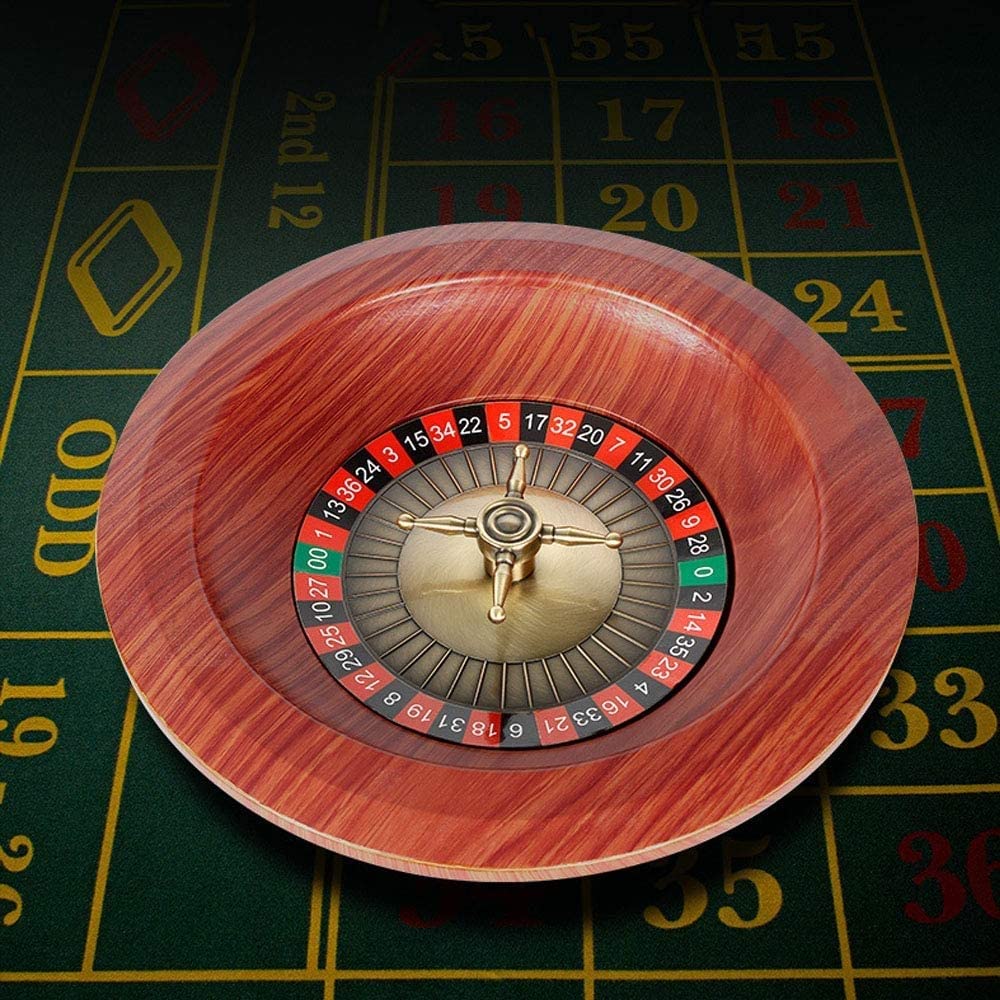 Jeu De roulettes en Bois Professionnel, Jeux De Table De Loisirs avec Plateau Tournant De 12 Pouces, Jeu De Roulette for Adultes, Accessoire De Jeu De Fête