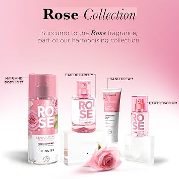 Solinotes Rose Eau de Parfum, Peony & Musk, for Women & Men, 1.7 Fl Oz
