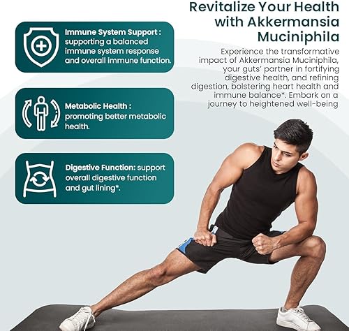 Miniatura 3 de UpNourish Probiotics for GLP-1 Support, 5 Billion TFU Akkermansia Muciniphila for Digestive Health, Leaky Gut, Immunity and Metabolic Health