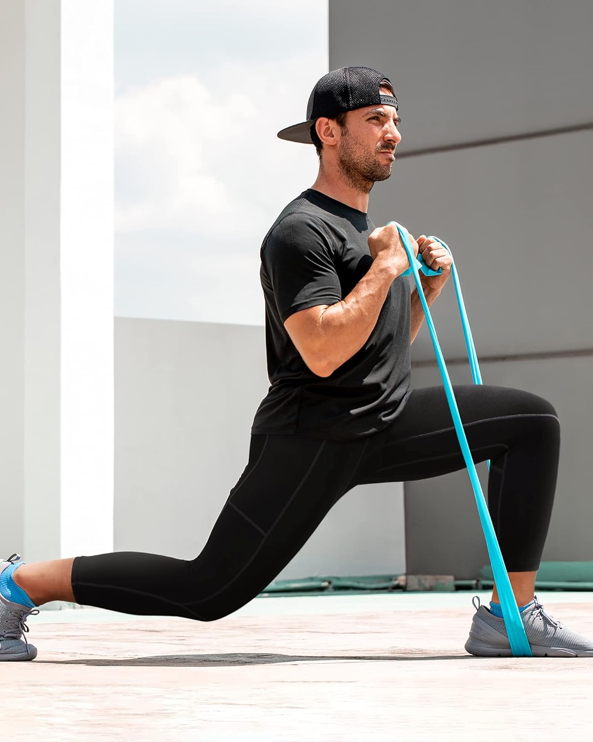 Roadbox 2 Pack Men's 3/4 Compression Pants, Athletic Basketball Workout Tights Leggings, Sport Running Spandex Base Layer - Image 3