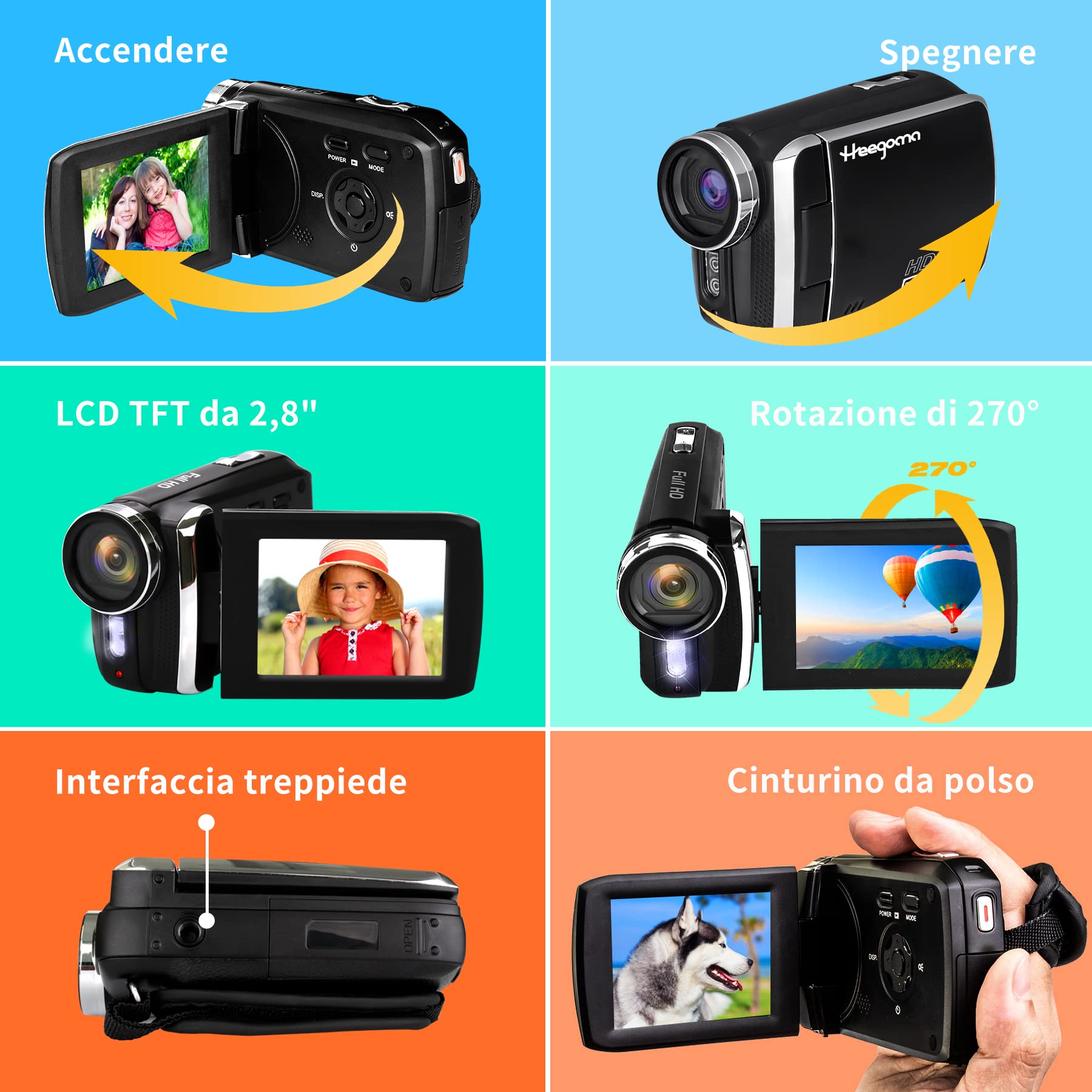 VIDEOCAMERA DIGITALE 4K VMOTAL - 36MP Con Microfono E SD | Regalo Ideale Per Bambini E Principianti - Foto 10