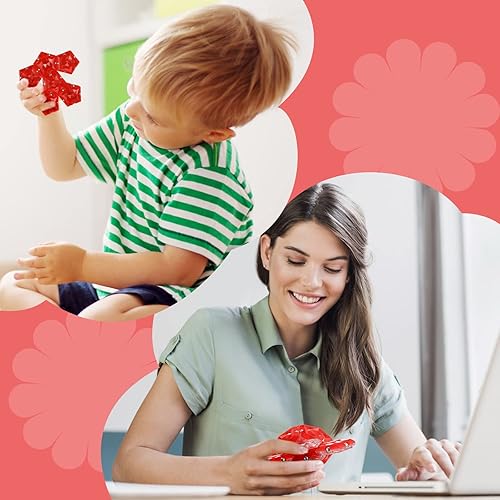 Miniatura 6 de RoomyRoc Esfera magnética antiestrés  Bolas magnéticas de pentágonos  Juego de 12 piezas  rojo cristal  Juguete magnético  Creatividad más allá de