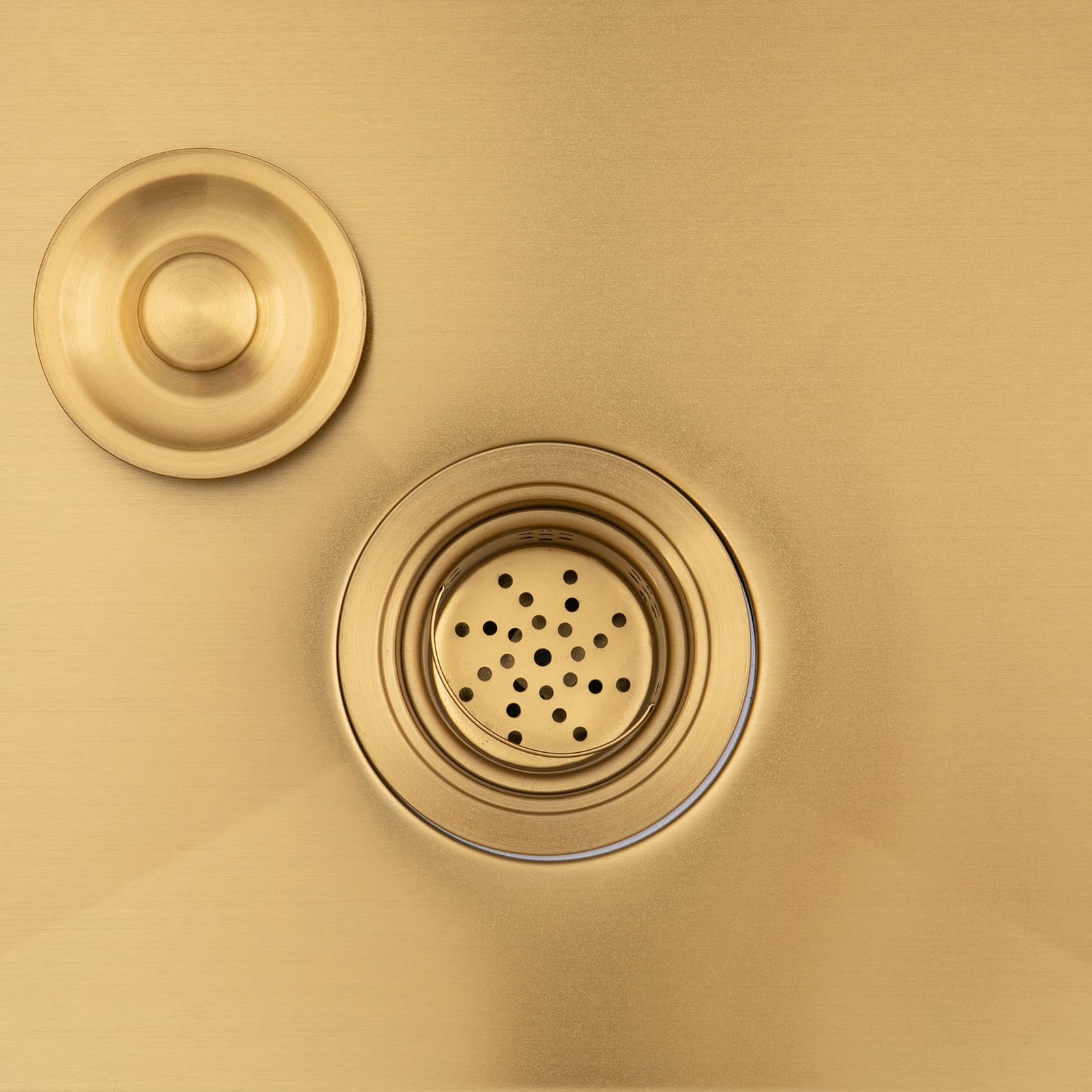 Évier de cuisine doré 50 x 45 cm, 1 bac avec revêtement par condensation, en acier inoxydable, profondeur 20 cm, évier de cuisine