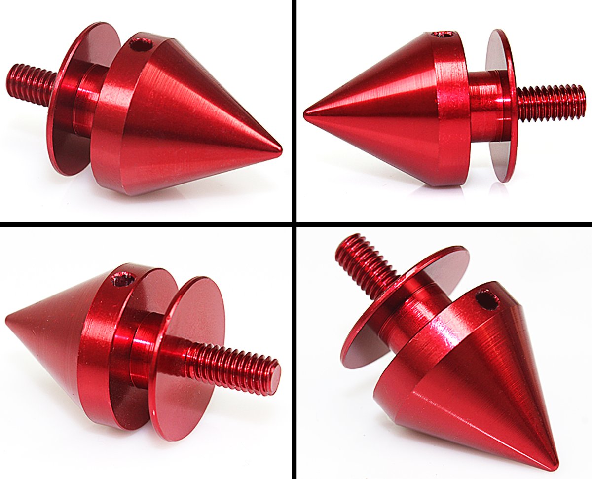 Cuztom Tuning Red JDM Spike Quick Release Fastener Fits for Car Bumpers Trunk Fender Hatch Lids Kit