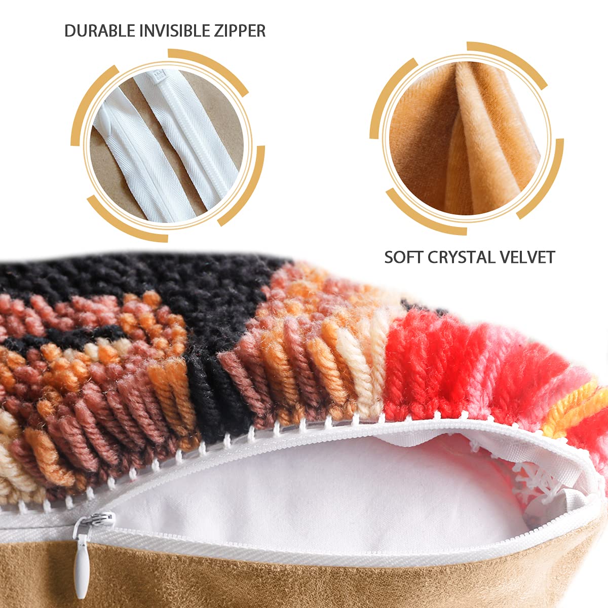 Kit Per Cuscino Con Gancio A Scatto 43x43 Cm - DIY Per Principianti E Adulti - Foto 3