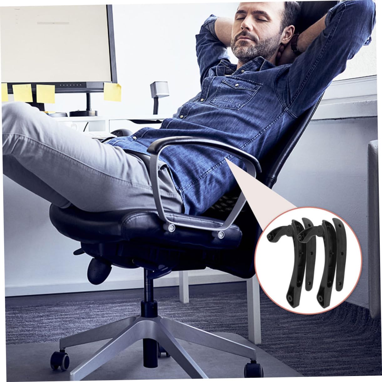 NUOBESTY 2piezas Cojines para Reposabrazos de Sillas de Oficina Accesorios de Repuesto para Sillas para Uso Oficina