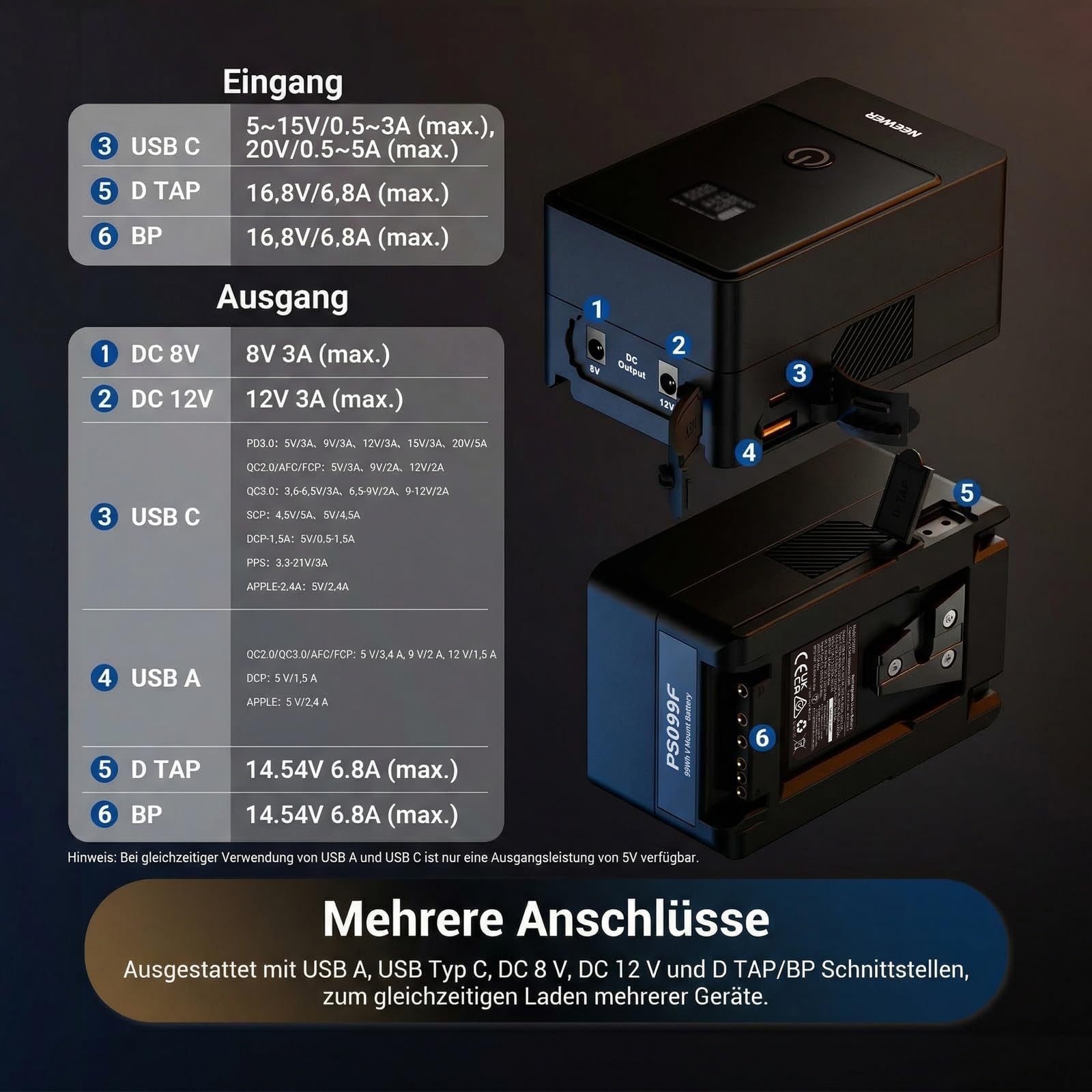 Neewer Mini V Mount Akku – Bild 3