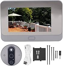 Campainha visual inteligente, campainha inteligente de 4,3 polegadas, tela LCD, HD Smart Peephole Campainha visual com câmera de visão, campainha de intercomunicação visual eletrônica para segurança doméstica
