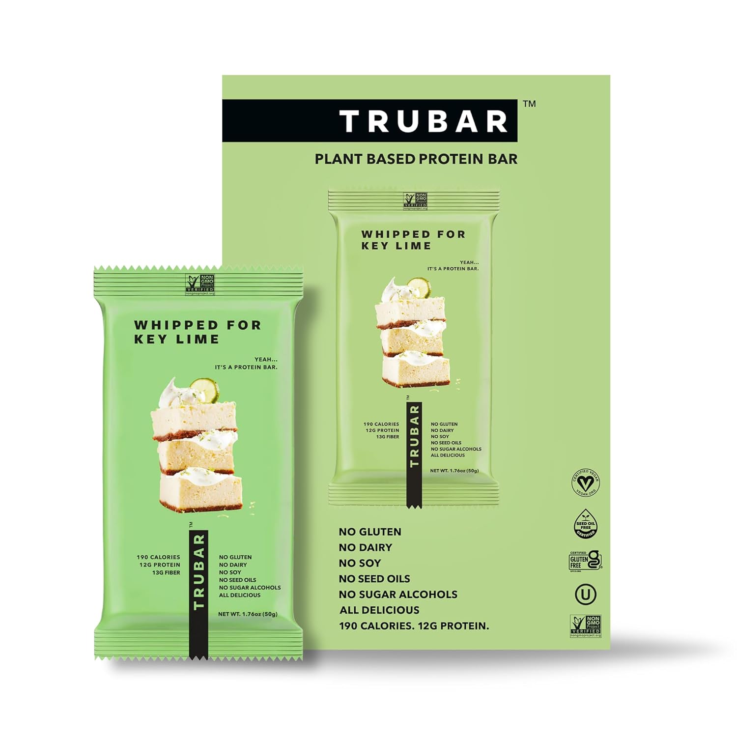 Amazon.com : TRUBAR Vegan Protein Bar, Whipped for Key Lime, Gluten ...